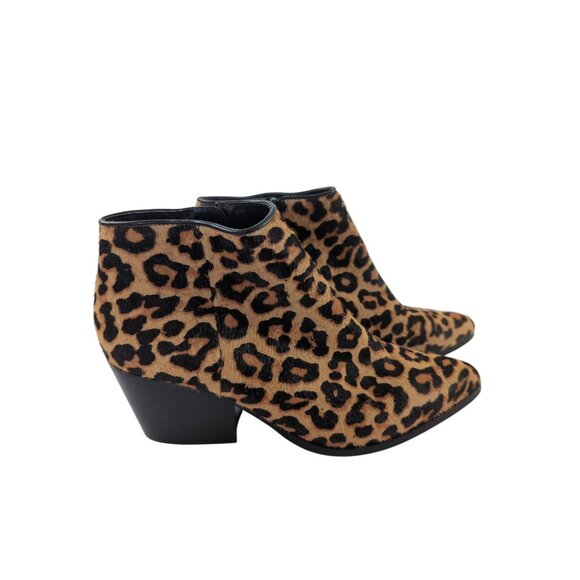 Bleecker & Bond Riley 2 Bootie Ankle Boot Womens 8 Tan Leopard Print Calf Hair - Picture 11 of 11